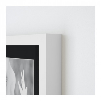 cornice in legno bianca o nera con passepartout