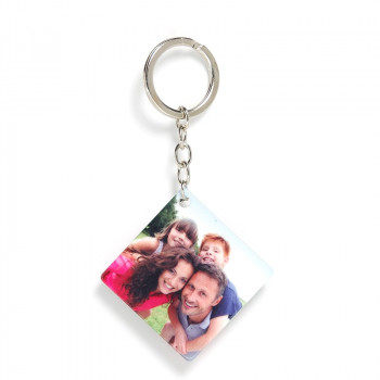 Portachiavi Quadrato in Pvc Small con stampa fronte e retro