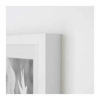 cornice in legno bianca o nera con passepartout