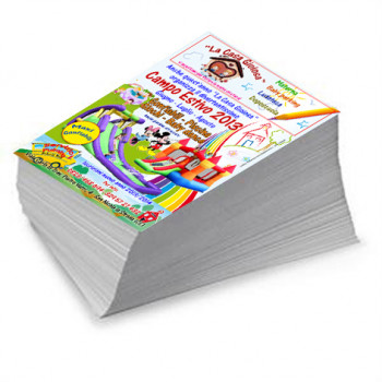 Volantini A4 fronte 100pz bn carta patinata 115 gr