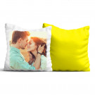 Cuscino Bicolore Bianco/Giallo 40x40 cm