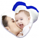 Cuscino Cuore Bianco /Blu