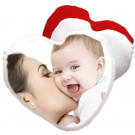 Cuscino Cuore Bianco / Rosso