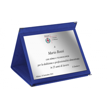 Targa premiazione personalizzata silver